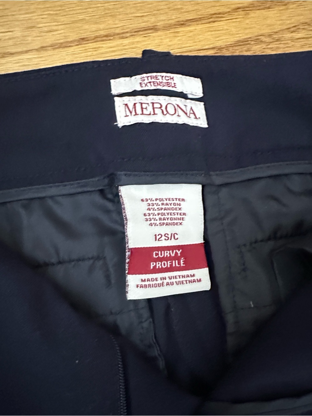 Merona Black Stretch Curvy Profile Pants